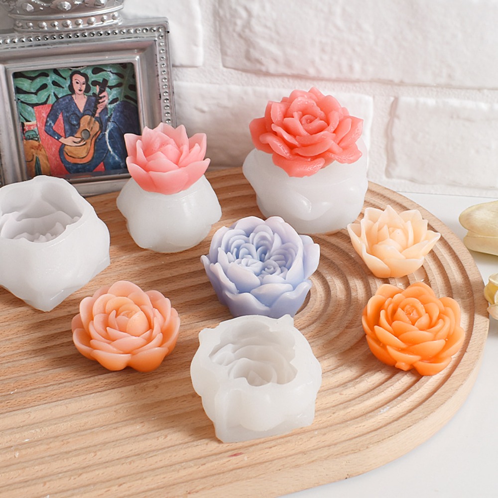 Candle Making Austin - ثلاثية الأبعاد شمعة الورد قالب من