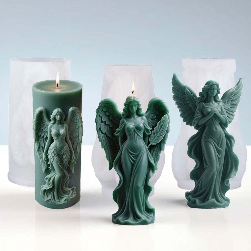 Candle Making Wax Melter - أجنحة آلهة المعطرة سيليكون قالب شمع