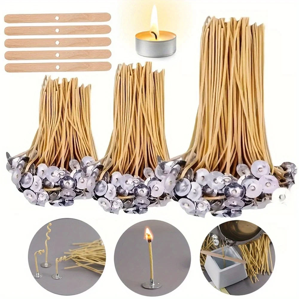 Candle Making Kit Beeswax - شمعة الفتائل 50 قطعة 8 بوصة