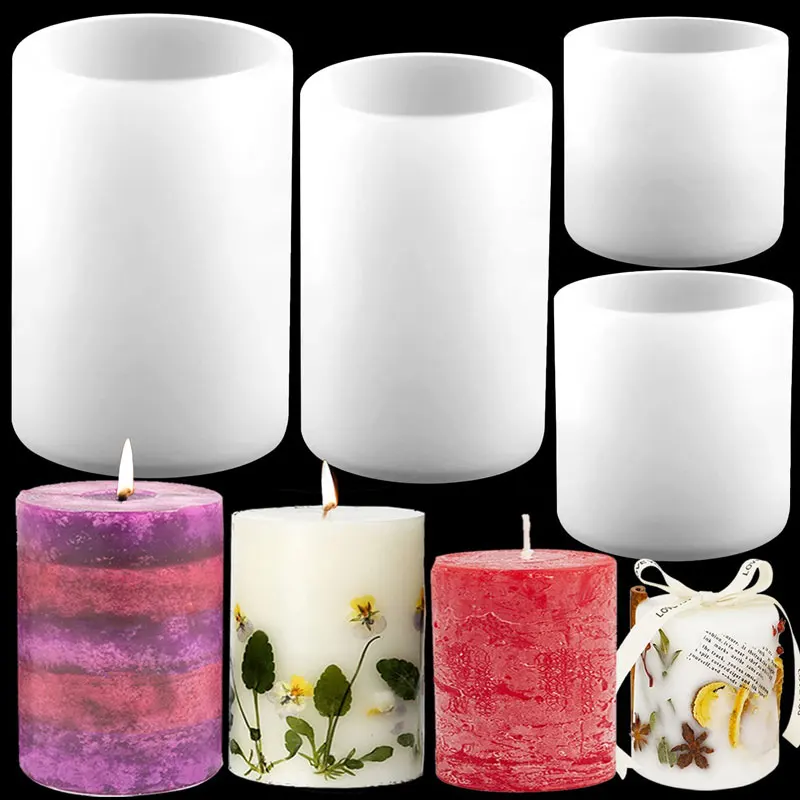Candle Making Wax Melter - اسطوانة سيليكون شمعة قوالب الراتنج قالب
