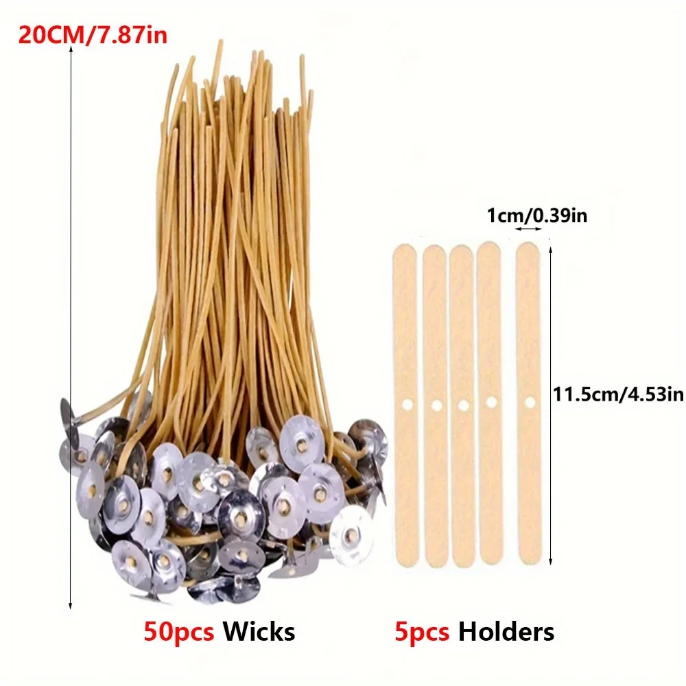 شمعة الفتائل 50 قطعة 8 بوصة ال - مراجعة Candle Making Kit Beeswax وسعره