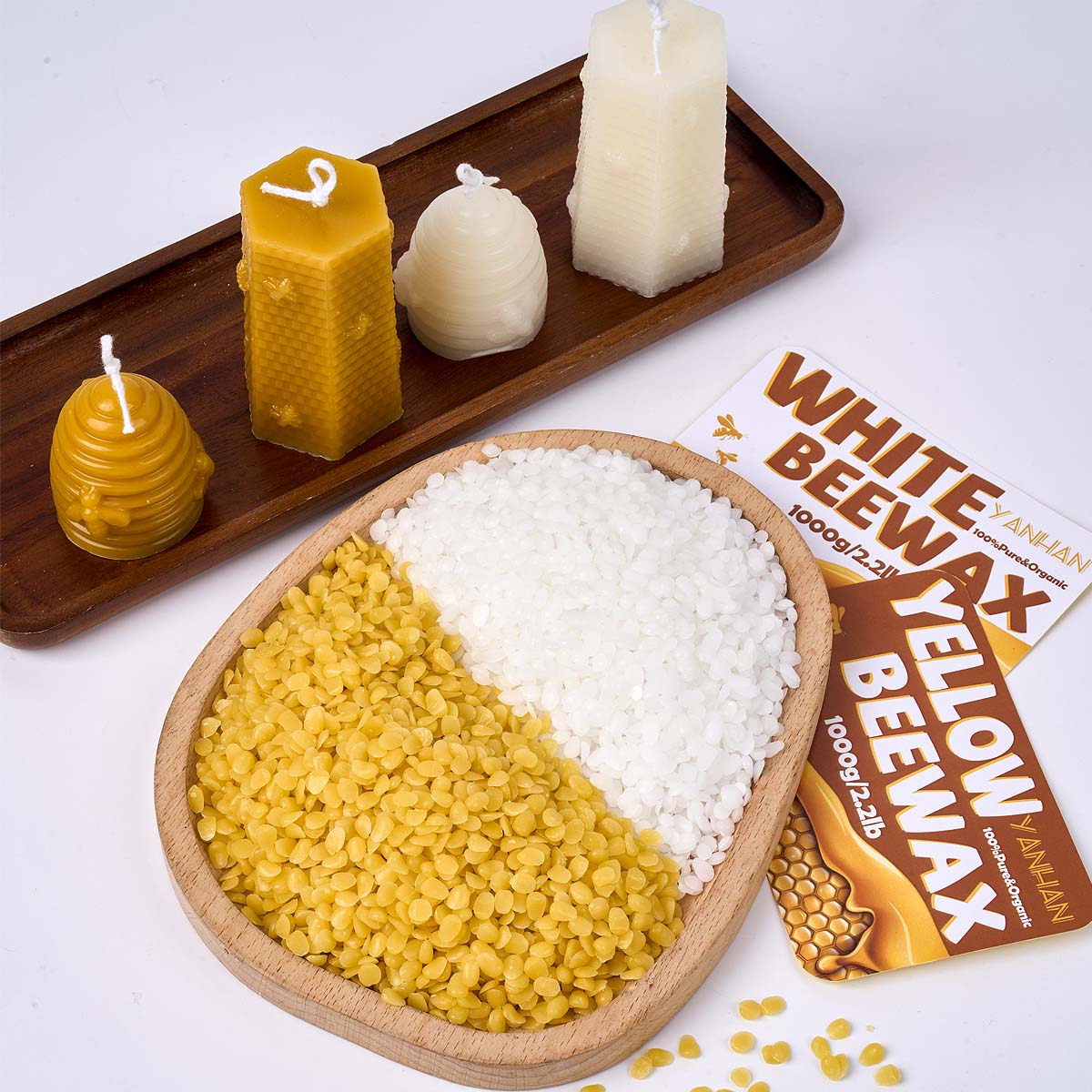 1000 جرام حبيبي طبيعي نقي أبيض - مراجعة Candle Making Kit Beeswax وسعره